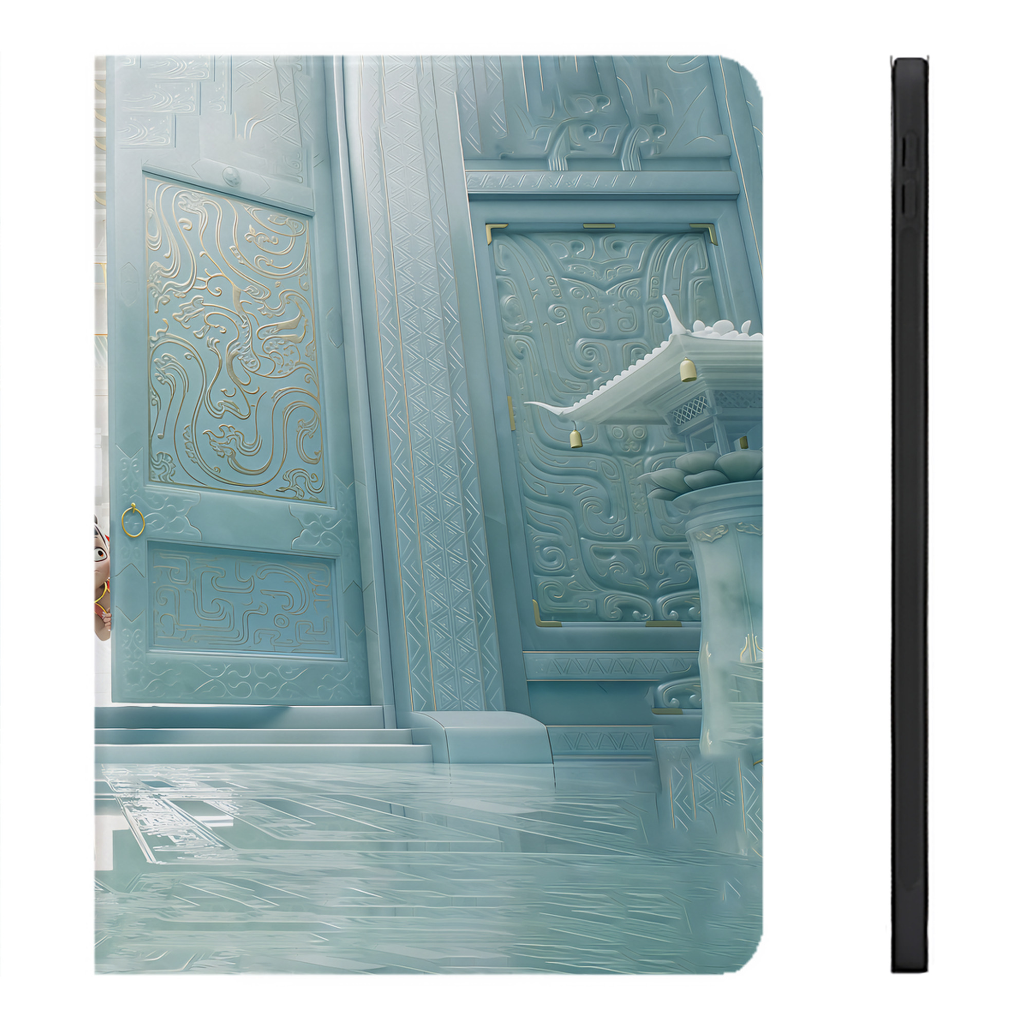 （画像用） Ne Zha 2 ナタ 魔童の大暴れ IPadケース ペンホルダー付き ブックスタイルデザイン